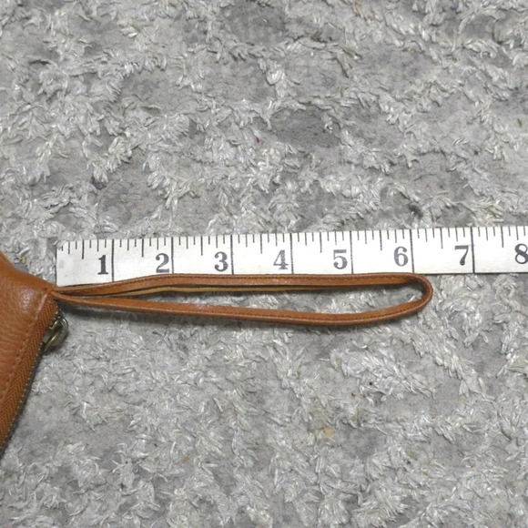 FREE PEOPLE Distressed Vegan Wallet, Brown, Slim Design, Wrist Strap Attached - Picture 15 of 15